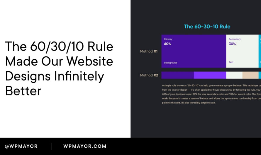 Mastering Color Balance: The Transformative Power of the 60/30/10 Rule in Web Design