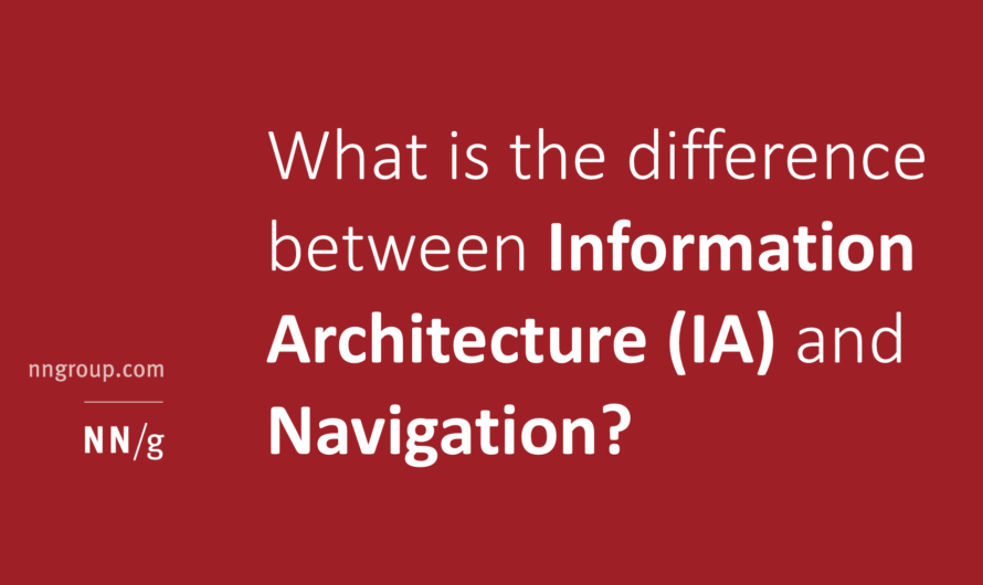 Clarifying the Distinction Between Information Architecture and Website Navigation