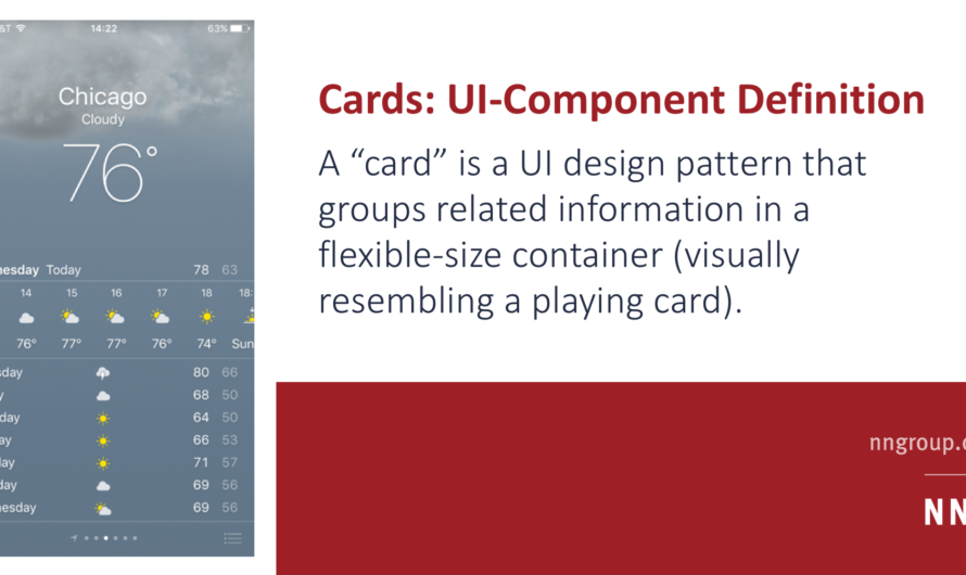 Mastering Card UI Components: Design Principles and Best Practices