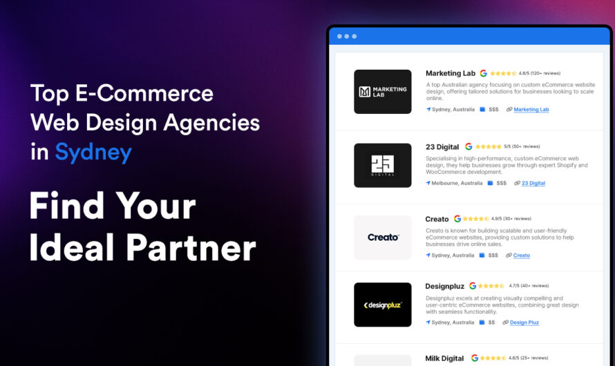 Top E-Commerce Web Design Agencies in Sydney for Business Success